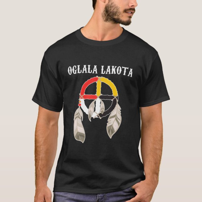 Camiseta Oglala Lakota Sioux South Dakota Medicine Wheel La (Frente)