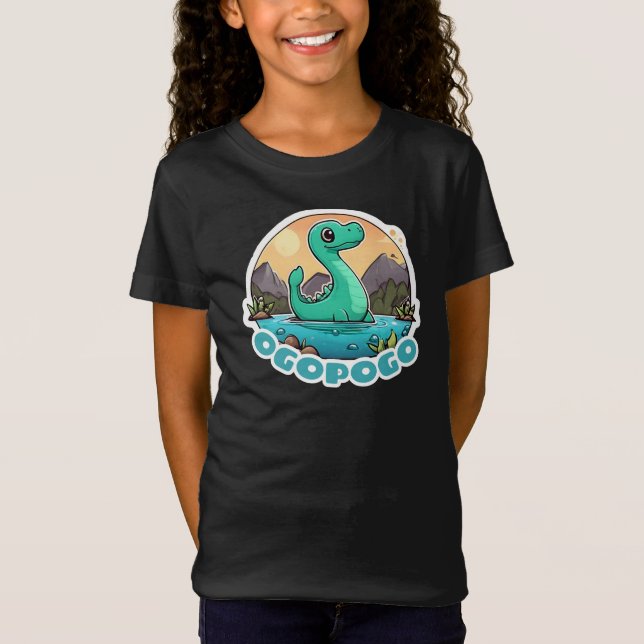 Camiseta Ogopogo Verde e Bonito, Monstro do Lago Okanagan (Frente)