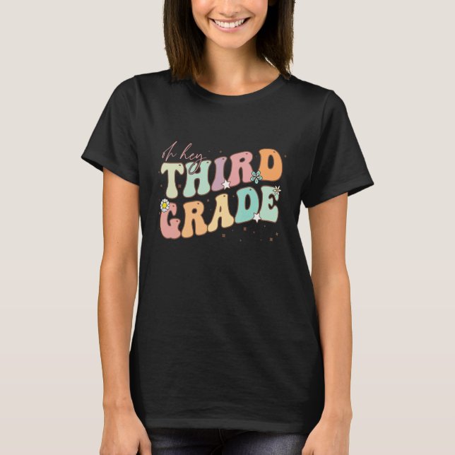 Camiseta Oh, 3º ano Groovy De Volta Ao Professor K (Frente)