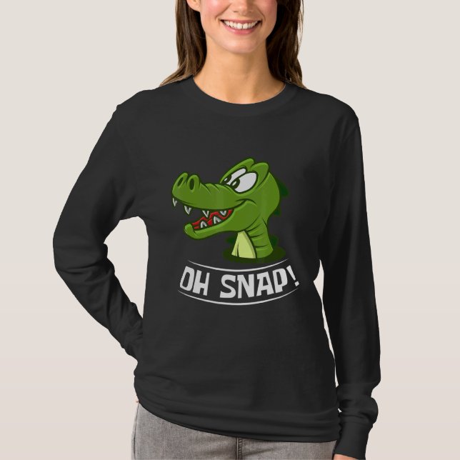 Camiseta Oh Alligador de crocodilo de perna encaixada (Frente)
