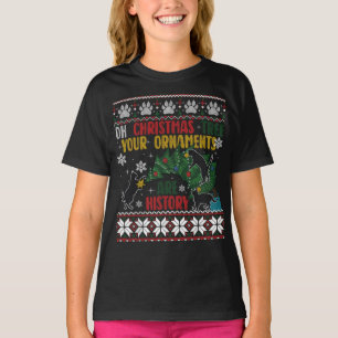 Camiseta Oh Árvore de Natal Seus Ornamentos São Engraçados