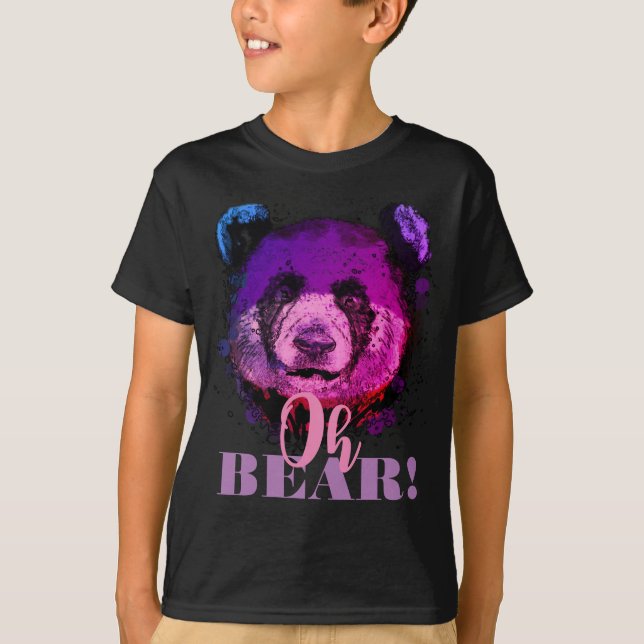 Camiseta "OH BEAR" | Crianças Legal Engraçadas De Panda Rox (Frente)