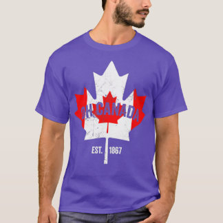 Camiseta Oh Canada Canadian Flag Maple Leaf Est
