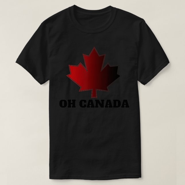 Camiseta Oh Canada Canadian Pride Maple Leaf National Day ( (Frente do Design)