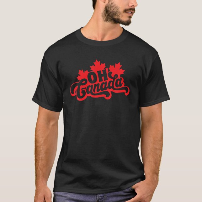 Camiseta OH Canada Day Funny Mapepaeaf Oh Canadian Flag Co (Frente)