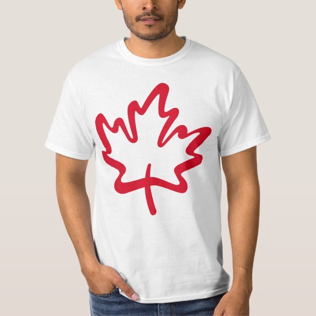 Camiseta Oh Canadá! Folha do Carteiro Vermelho Canadense Gr (Frente)
