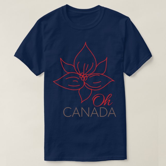 Camiseta Oh Canada Trillium (Frente do Design)