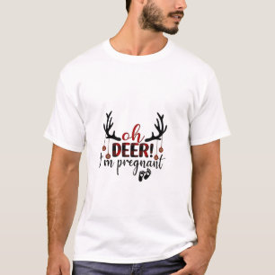 Camiseta Oh cervo estou grávida Anúncio de gravidez no Nata