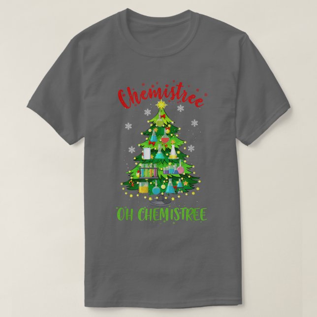 Camiseta Oh Chemistree Christmas Tree Chemistry Chemist  (Frente do Design)