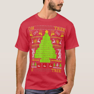 Camiseta Oh Chemistree Engraçado Ciência Árvore de Natal Xm