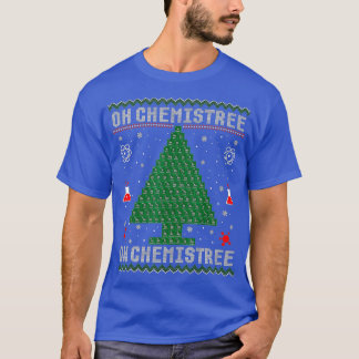 Camiseta Oh Chemistree Engraçado Ciência Natal Feia Doce