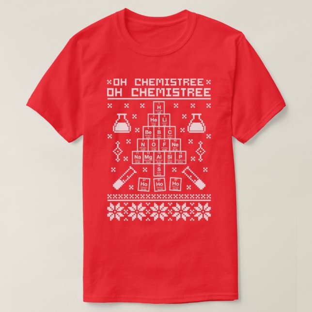 Camiseta Oh Chemistree Química Química Feia (Frente do Design)