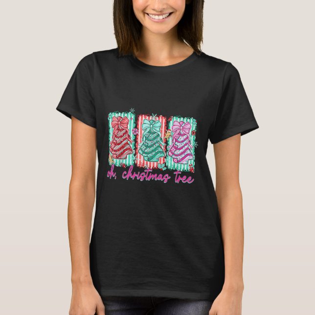 Camiseta Oh Christmas Tree Cakes Debbie Becky Jen Cake Love (Frente)