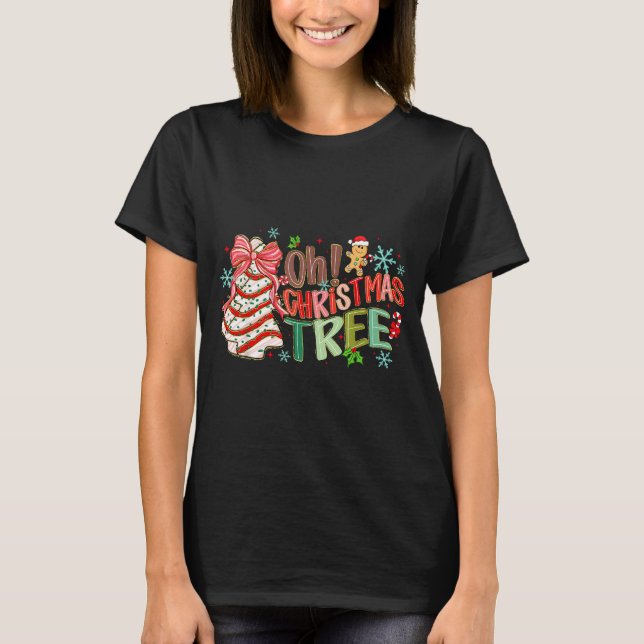 Camiseta Oh Christmas Tree Cakes Debbie Becky Jen Cake Love (Frente)