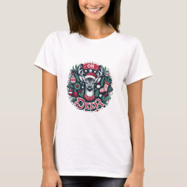 Camiseta Oh Deer Christmas Art T-shirt