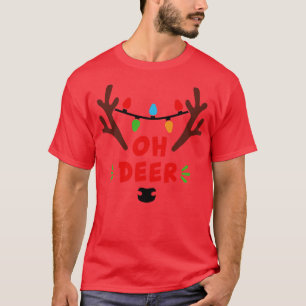 Camiseta Oh Deer Cute Engraçado Corresponder Presente De Na