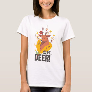 Camiseta Oh Deer e um Natal Engraçado