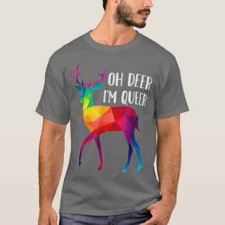 Camiseta Oh Deer Im Queer Funny Pun LGBT Orgulho gay