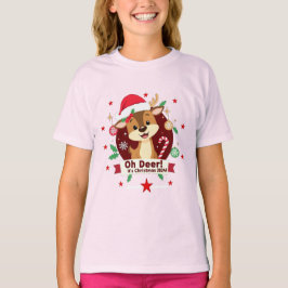 Camiseta Oh Deer Papai noel's Favorite Season is Here Chris