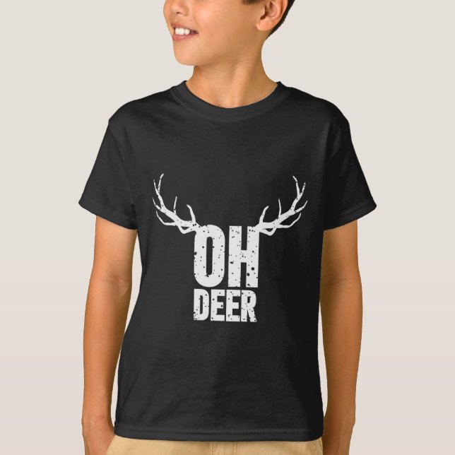 Camiseta Oh Deer Roupas de Moda Piada Divertida  (Frente)