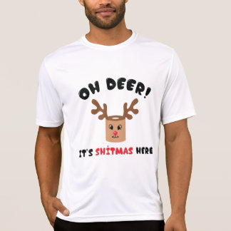 Camiseta Oh Deer, São Shitmas Aqui