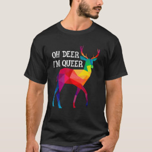 Camiseta Oh Deer, sou o Queer Lgbt Rainbow Deer Orgulho gay