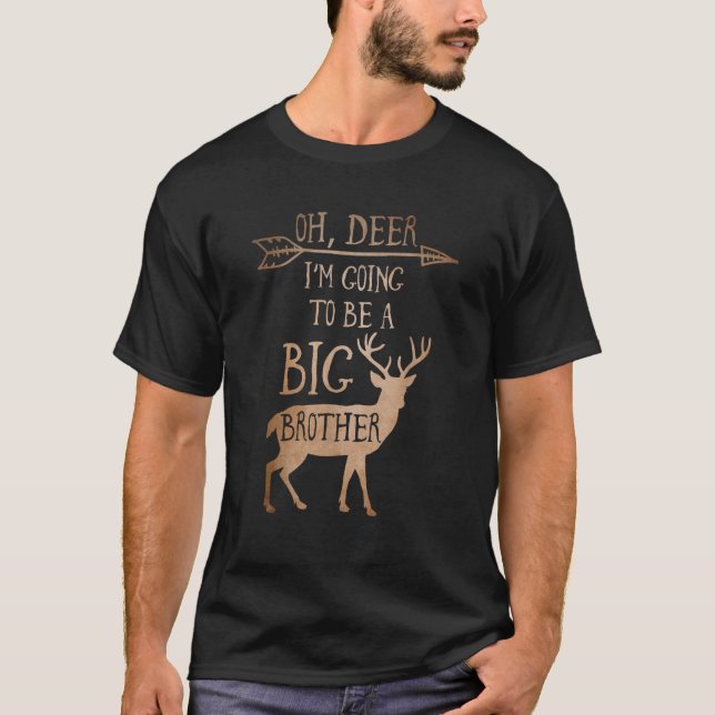 Camiseta Oh Deer, vou ser um grande Natal para o Irmão (Frente)