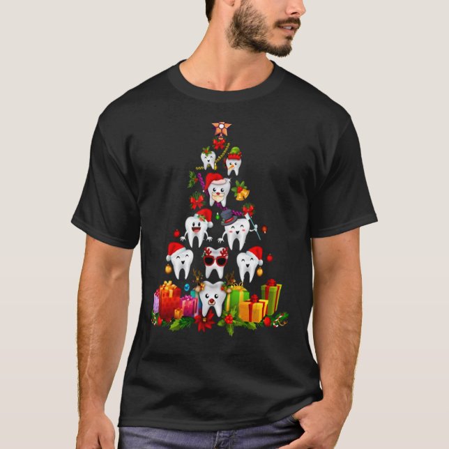 Camiseta Oh Dentistree  Christmas Tree Dental Hygiene Xmas  (Frente)