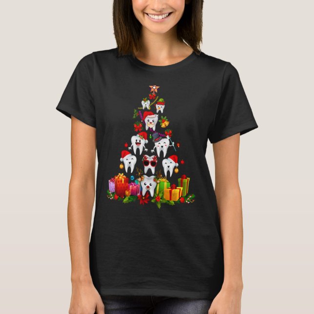 Camiseta Oh Dentistree  Christmas Tree Dental Hygiene Xmas  (Frente)