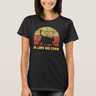 Camiseta Oh, Deus Ela Vem A Menina Chonk Meme Gato Lover