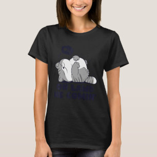 Camiseta Oh Deus Ele Está Chegando Preguiçoso Chonk Cat Fat
