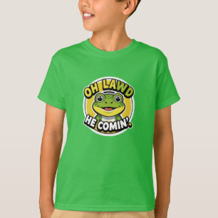 Camiseta Oh Deus Ele Vem Engraçado Sapo T-Shirt