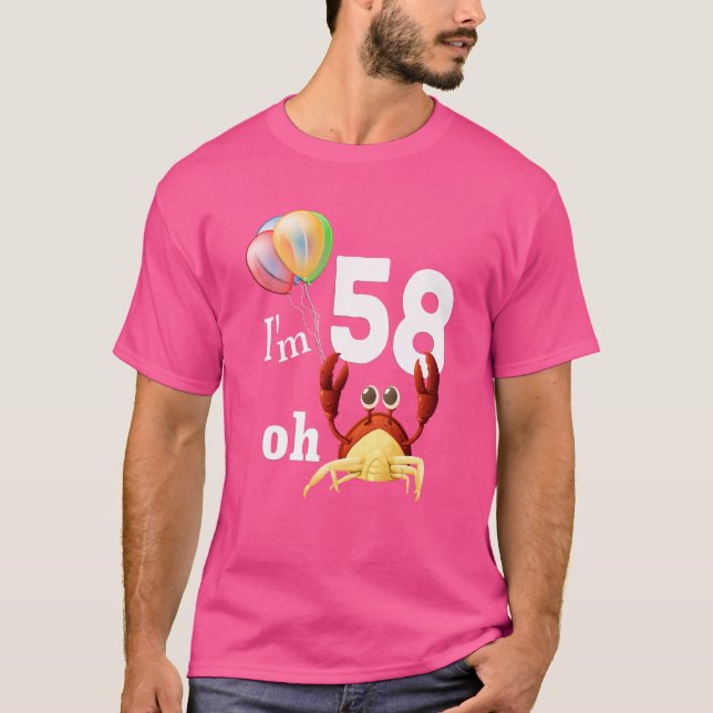 Camiseta Oh Droga, Eu Tenho 58 Anos 58 Anos De Idade, Humor (Frente)