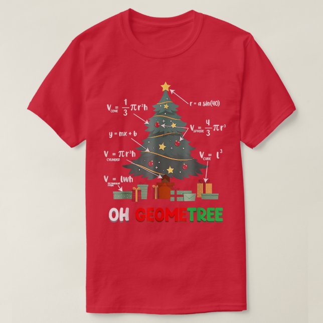 Camiseta Oh-Geometree Geometry Math Science Teacher Christm (Frente do Design)