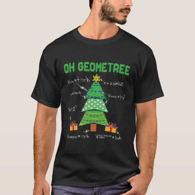 Camiseta Oh Geometree Geometry Professora de Ciências da Ma (Frente)