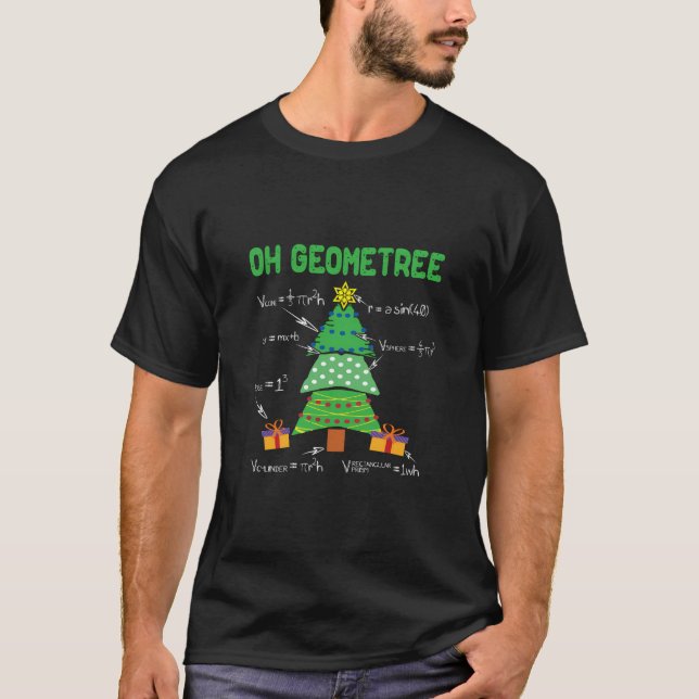 Camiseta Oh Geometree Geometry Professora de Ciências da Ma (Frente)