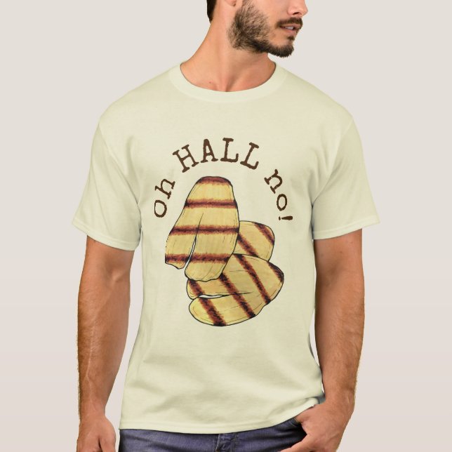 Camiseta Oh HALL (inferno) Não! Halloumi Grilled Cheese Foo (Frente)