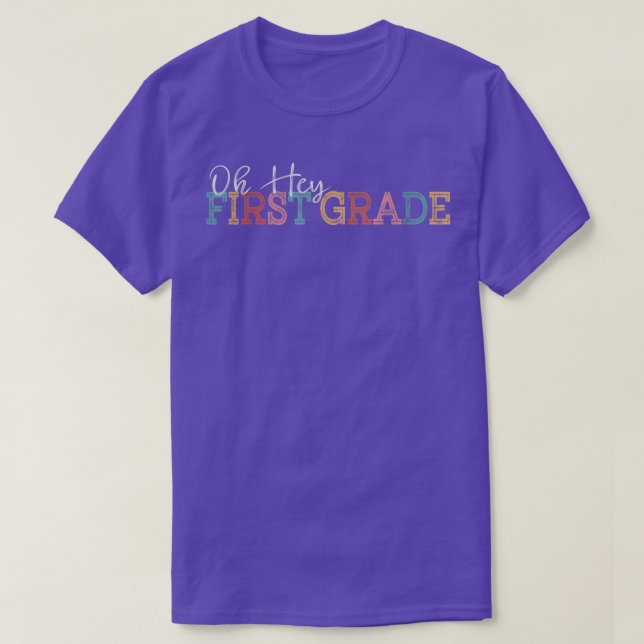 Camiseta Oh Hey 1st First Grade Back To School Teachers Stu (Frente do Design)