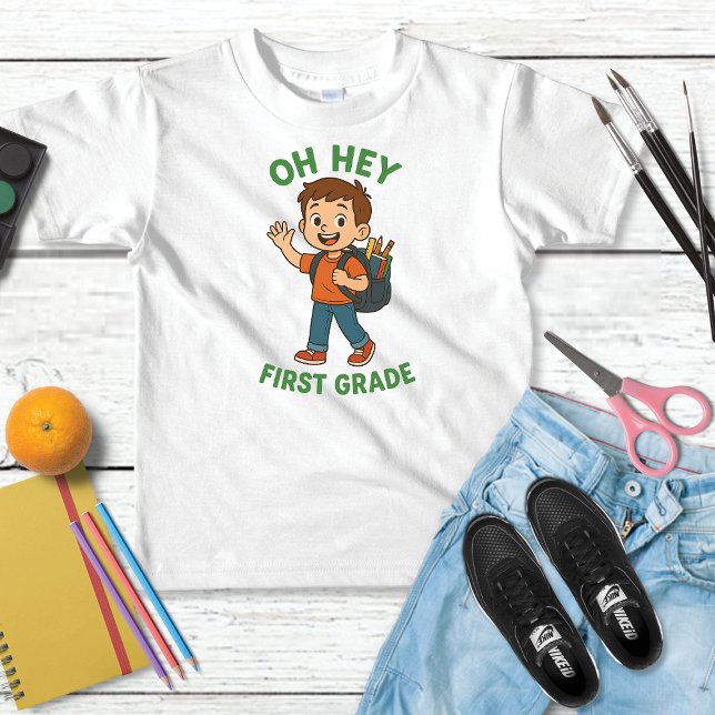 Camiseta oh hey first grade back to school (Criador carregado)