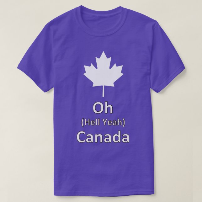Camiseta Oh Inferno Sim Canadá - 150 Anos de canadense engr (Frente do Design)
