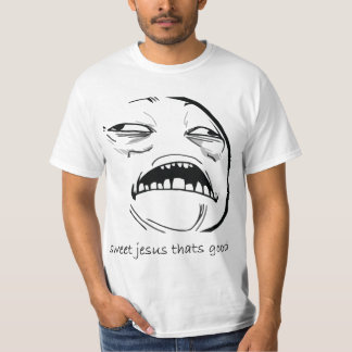 Camiseta Oh Jesus doce que é boa cara Meme da raiva
