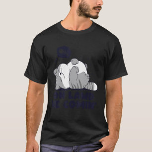 Camiseta Oh Lawd Ele Está Chegando Gato Preguiçoso Chonk De