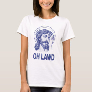 Camiseta Oh Lawny Engraçado Jesus