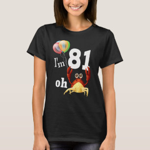 Camiseta Oh Merda Estou Velho 81 Aniversário de 81 Anos Hum