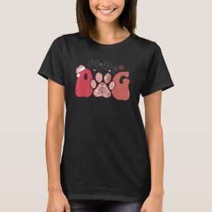 Camiseta Oh meu cão Natal Papai Noel Cachorro Feliz Natal