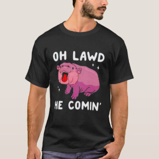 Camiseta Oh, meu Deus, ele está vindo, moo deng baby hippo