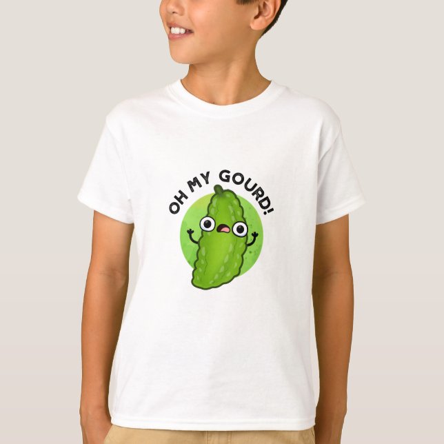 Camiseta Oh Meu Deus Engraçado Veggie Pun (Frente)