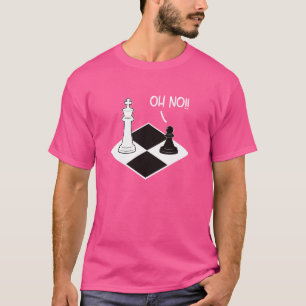 Camiseta Oh, Não Rei Peão Chess Piece Engraçado Jogador De 