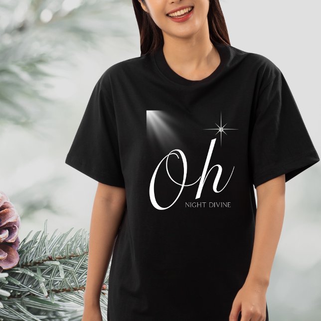 Camiseta Oh Night Divine Christian Christmas Song Jesus (Criador carregado)