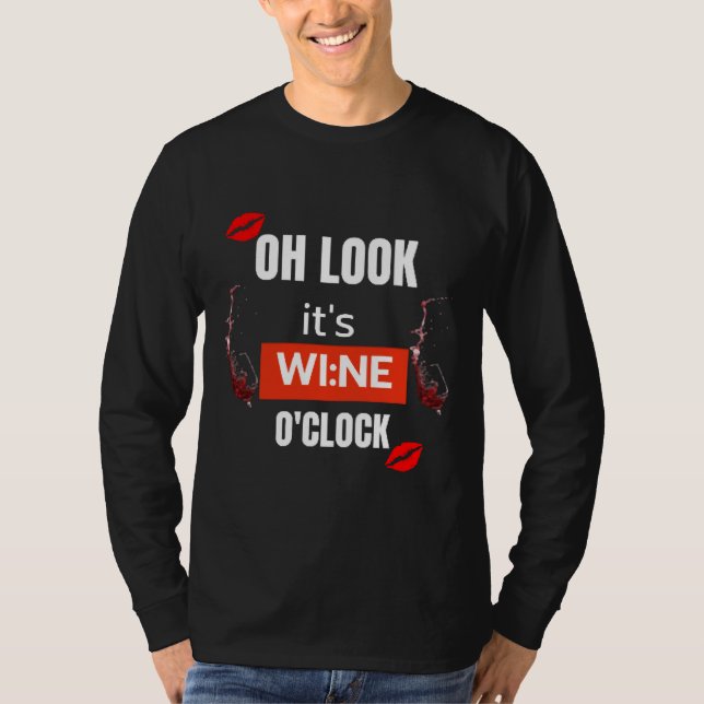 Camiseta Oh, Olhe É Vinho O Relógio 56 (Frente)